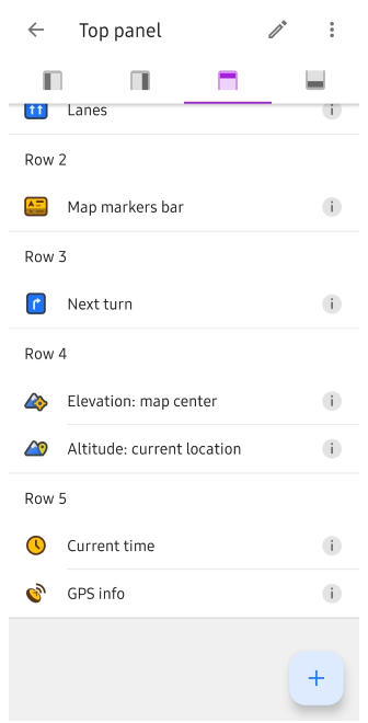 Menu de configuração de tela