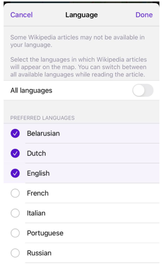 Definindo um idioma preferido no iOS