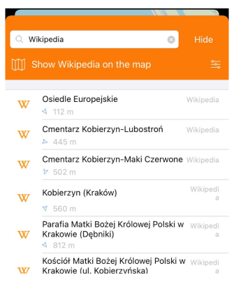 Categoria da Wikipedia no iOS