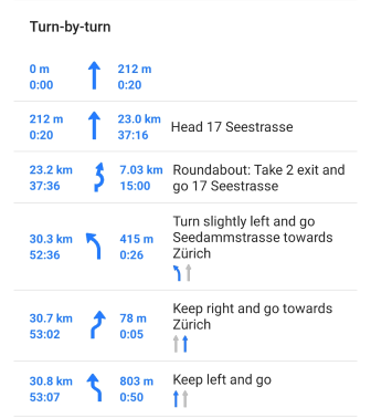 Rota de navegação Android