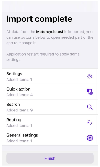 Perfis Ações Importar 2 iOS