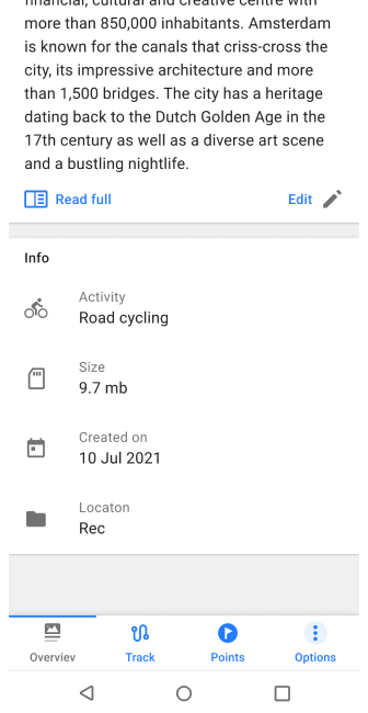 Descrição e Informações Android