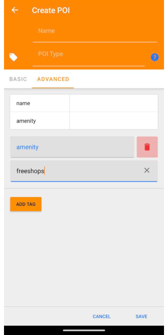 İÇN etiketi ekle Android