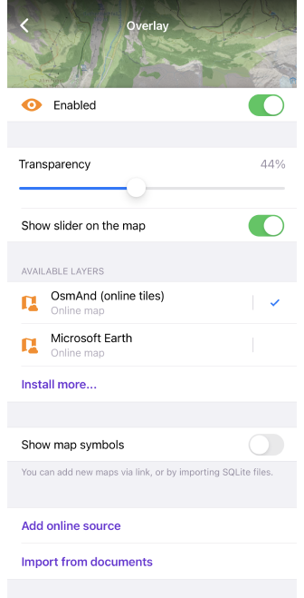 Altlık / bindirme iOS&#39;u yapılandır