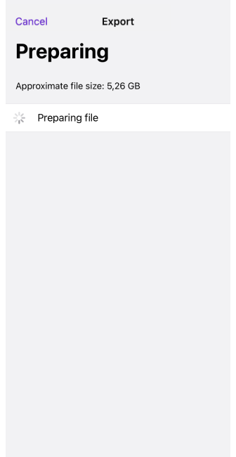 Profiller Eylemler Dışa Aktar iOS