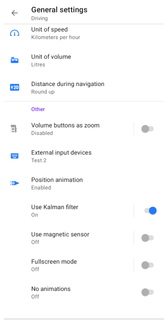 Profiller Genel Ayarlar Diğer Android