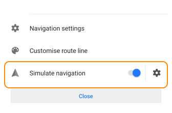 Simüle navigasyon Android