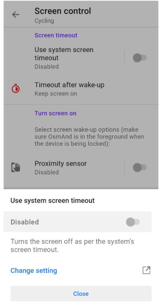 Sistem zaman aşımı ekran kontrolü Android