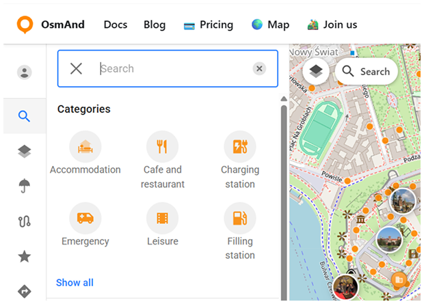 Опції пошуку